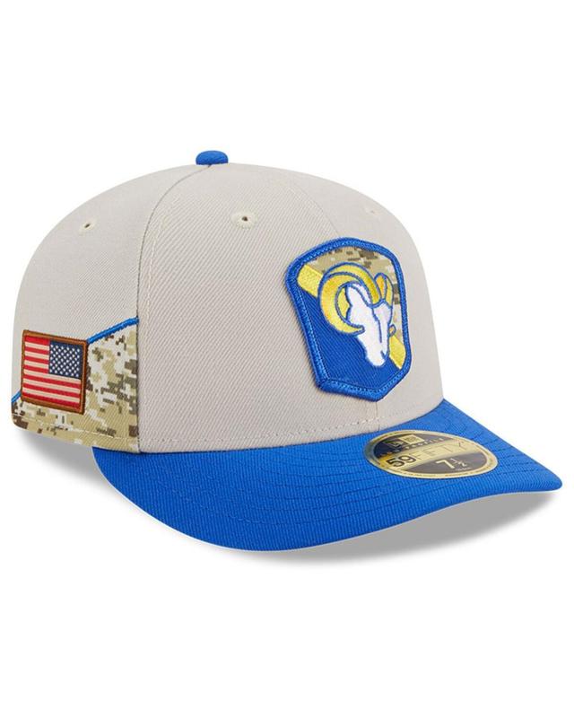 Mens New Era Stone Los Angeles Rams 2023 Salute To Service Low Profile 59FIFTY Fitted Hat - Stone Product Image