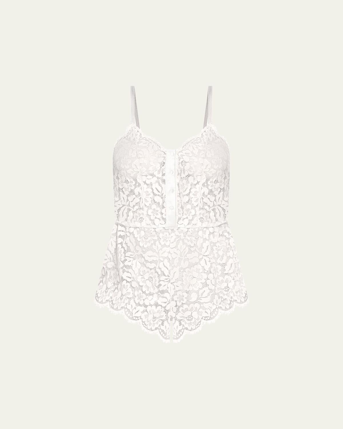 Womens Magnolia Semi-Sheer Lace Teddy Product Image