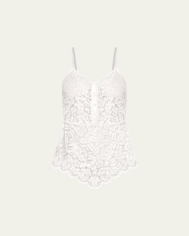 Magnolia Semisheer Lace Teddy Romper Product Image