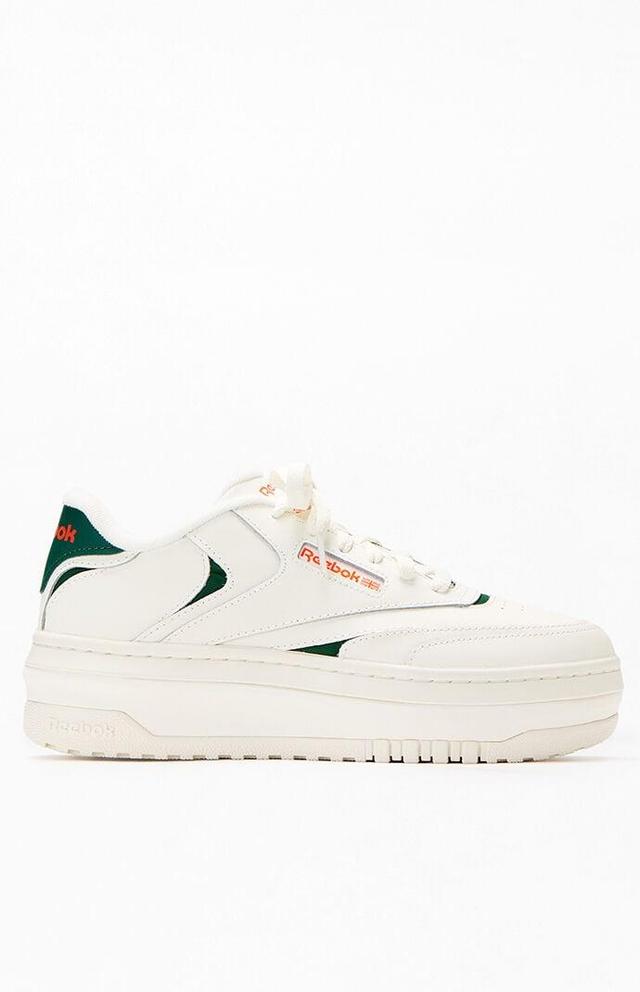 Reebok Women's Club C Extra Miami Sneakers in White/Green - Product Image