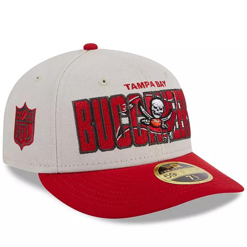 Mens New Era Stone/Red Tampa Bay Buccaneers 2023 NFL Draft Low Profile 59FIFTY Fitted Hat Product Image