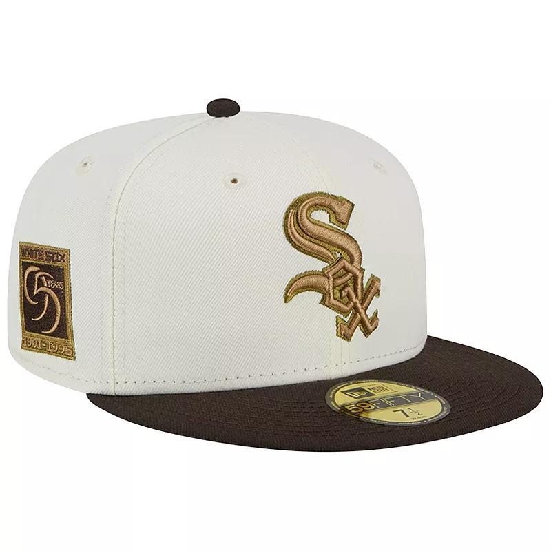 Mens New Era White/Brown Chicago White Sox 95th Team Anniversary 59FIFTY Fitted Hat Product Image