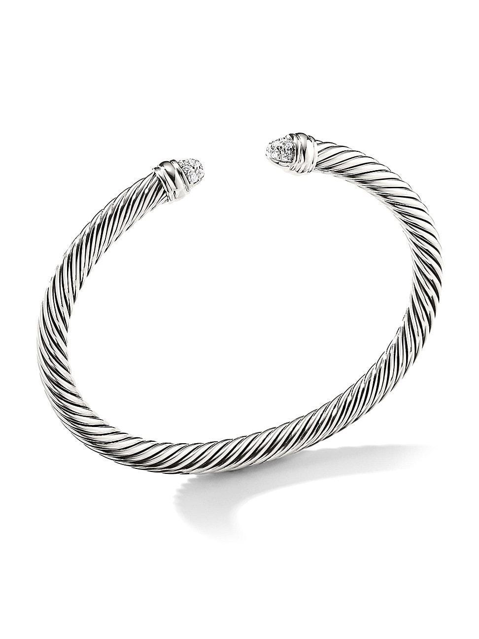 Womens Cable Classics Bracelet with Pav Diamonds Product Image