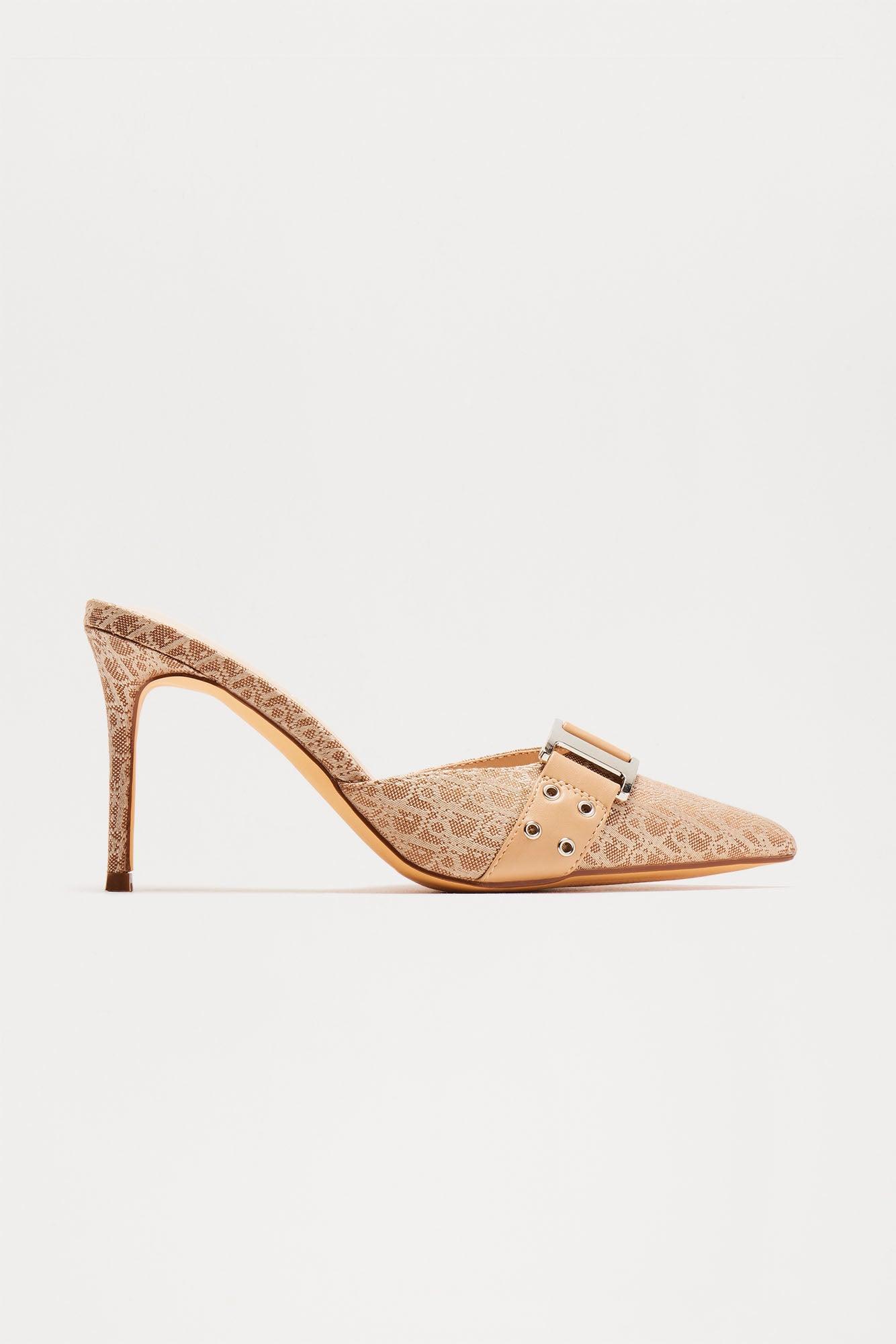 Copenhagen Buckle Pumps - Beige Product Image