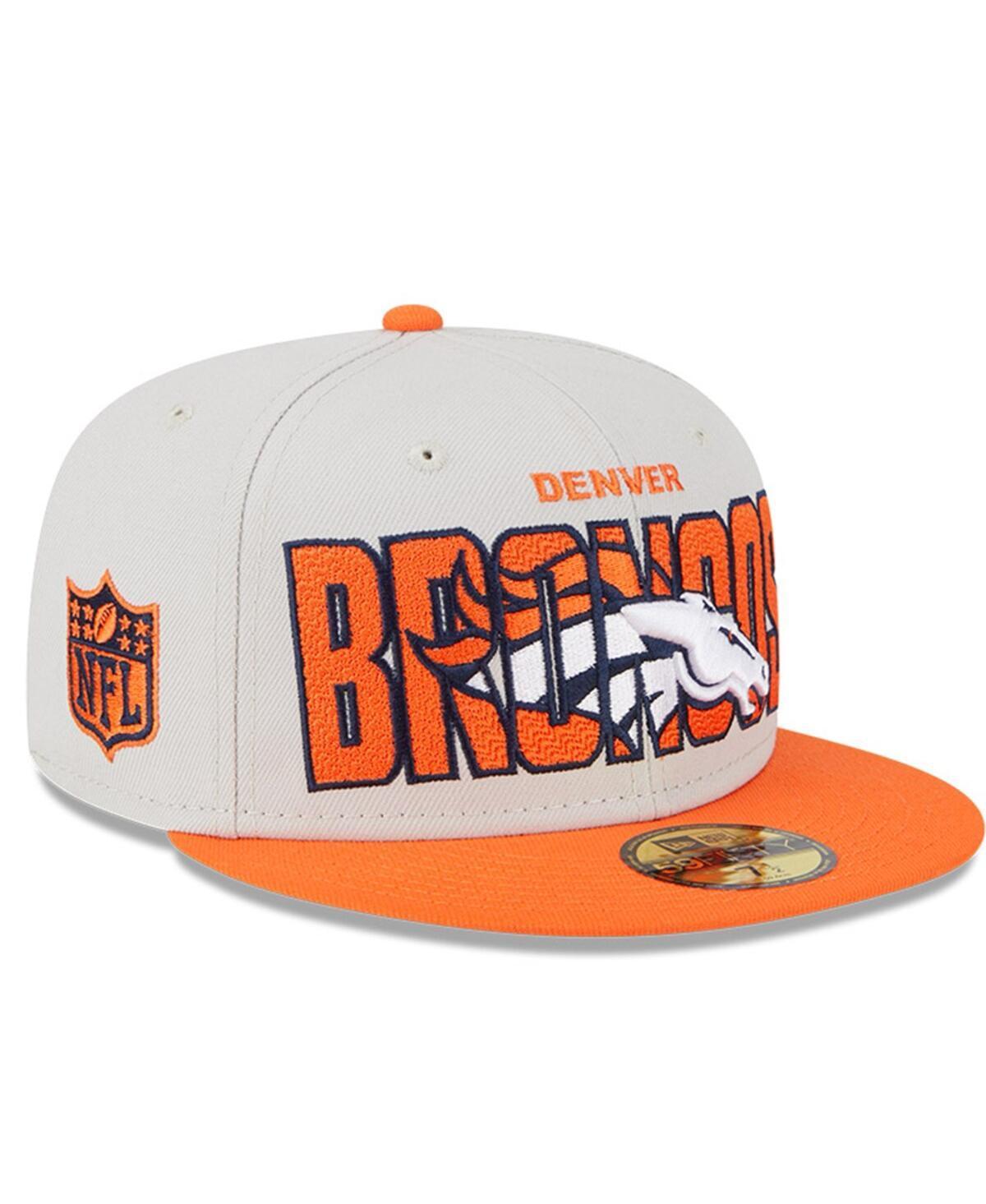 Mens New Era Stone/Orange Denver Broncos 2023 NFL Draft On Stage 59FIFTY Fitted Hat Product Image