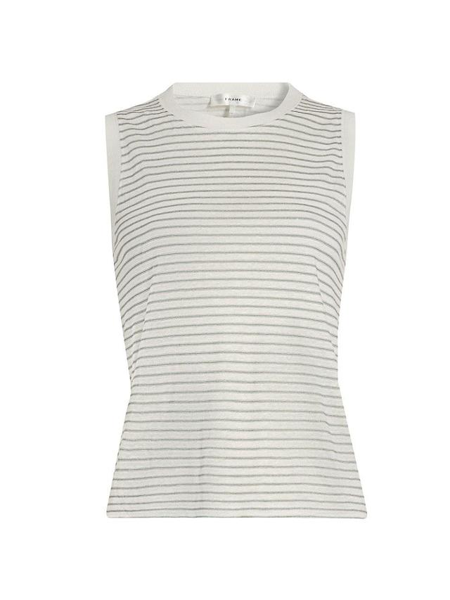 Womens Muscle Crewneck Tank Top Product Image