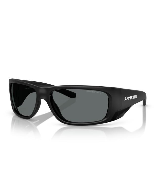 Arnette Mens Polarized Sunglasses, Flipside AN4345 - Black Matte Top Product Image