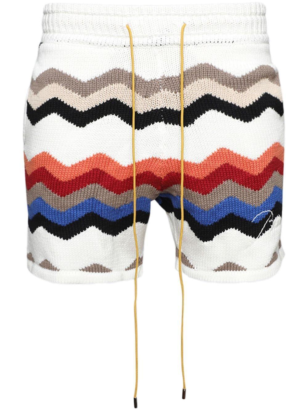 Cyril Intarsia-knit Shorts In White Product Image