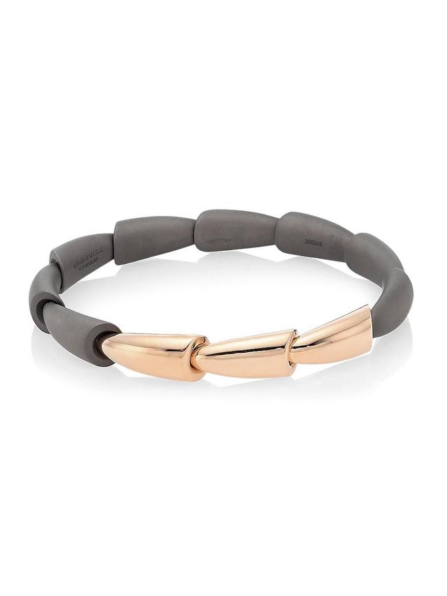 Womens Calla Titanium & 18K Rose Gold Bracelet Product Image