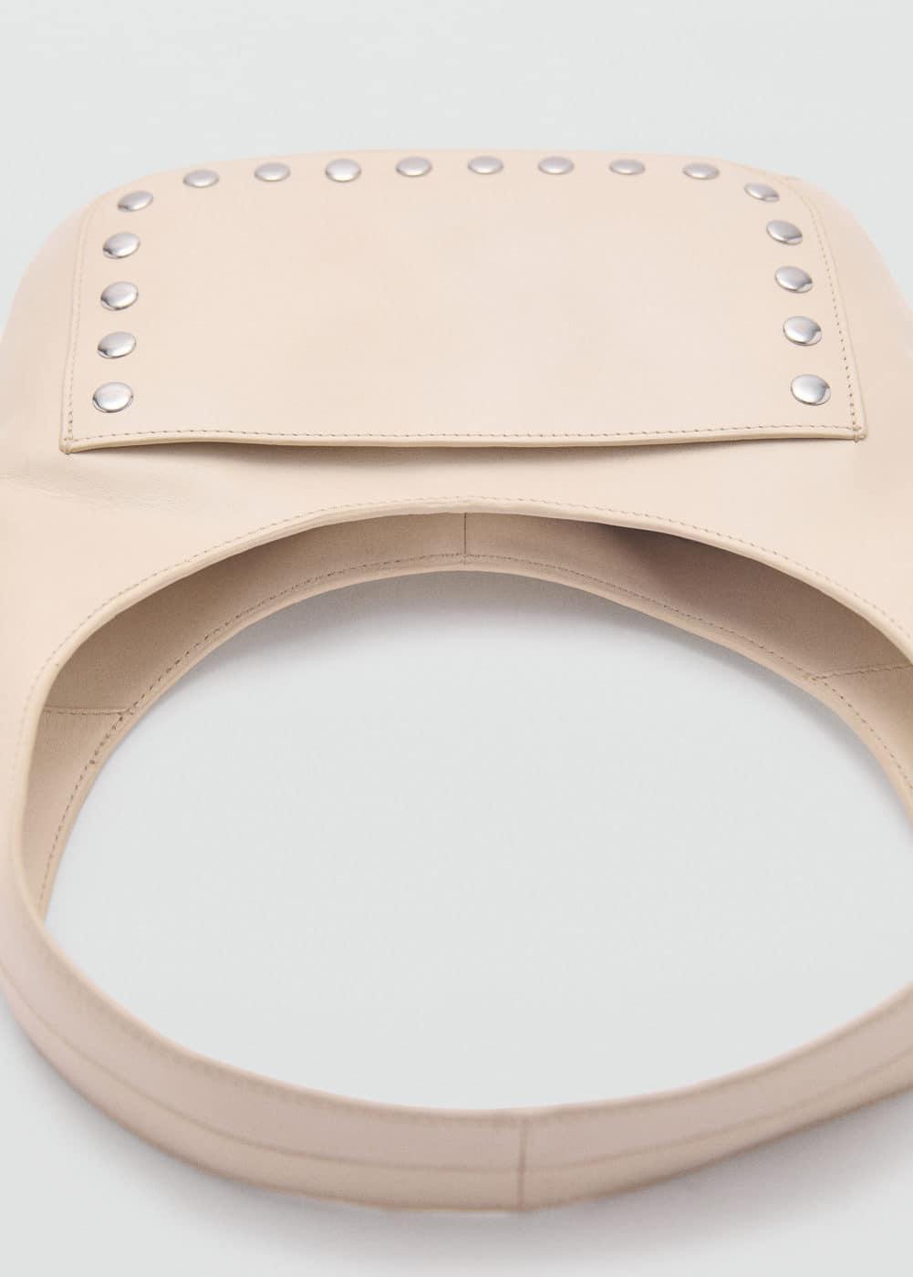 MANGO - Stud leather bag - One size - Women Product Image