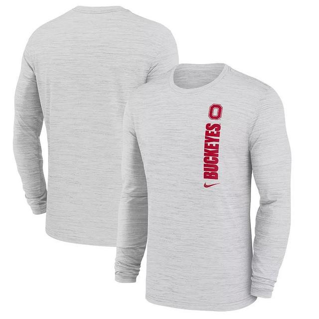 Mens Nike Ohio State Buckeyes 2024 Sideline Velocity Performance Long Sleeve T-Shirt Product Image