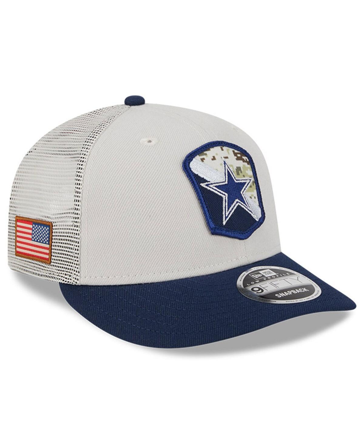 Mens New Era Stone Dallas Cowboys 2023 Salute To Service Low Profile 9FIFTY Snapback Hat - Stone Product Image