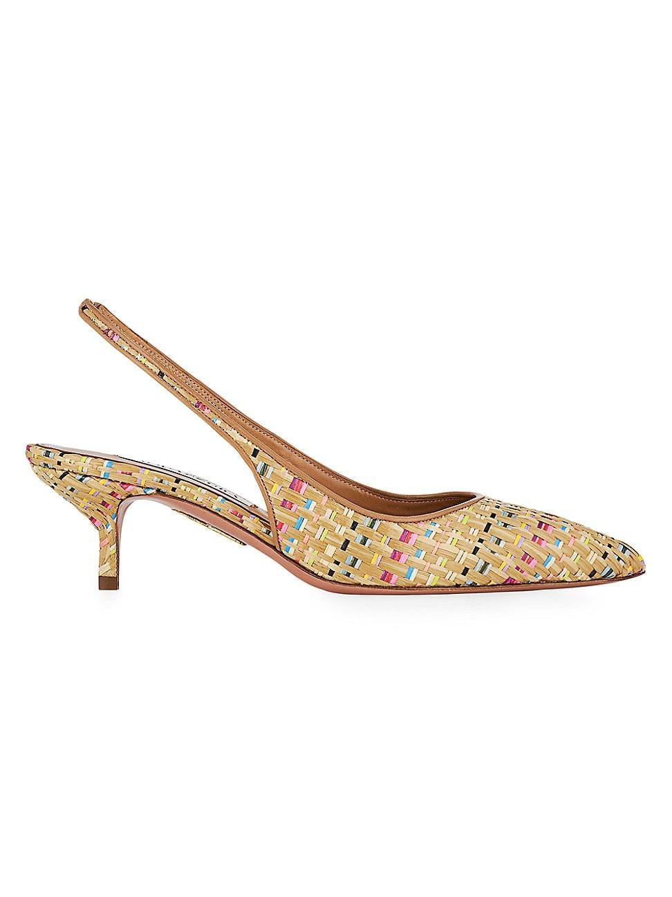 Womens Purist 50MM Woven Slingback Pumps Product Image