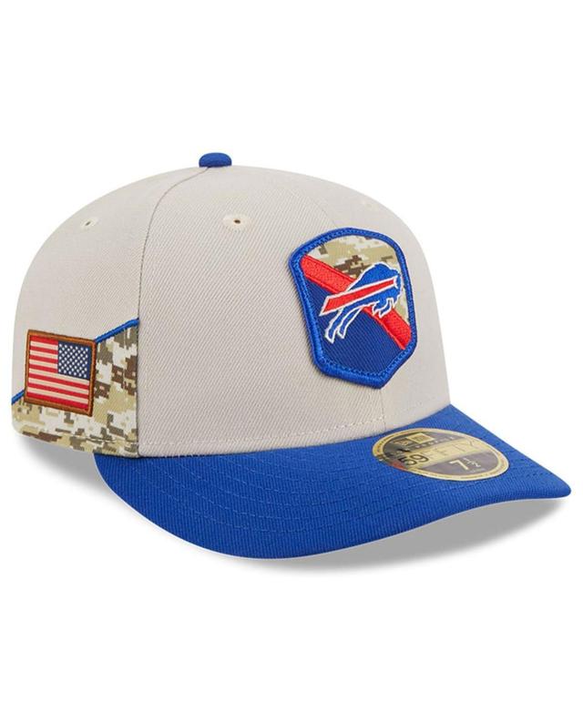 Mens New Era  Stone/Royal Buffalo Bills 2023 Salute To Service Low Profile 59FIFTY Fitted Hat Product Image