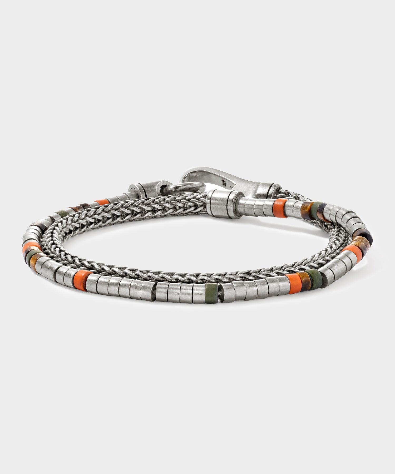 Todd Snyder x John Hardy Heishi Silver Double Wrap Bracelet Product Image