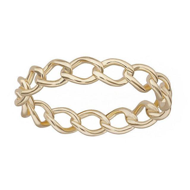 PRIMROSE 18k Gold Over Silver Link Band Ring, Womens Gold Over Sterling Product Image