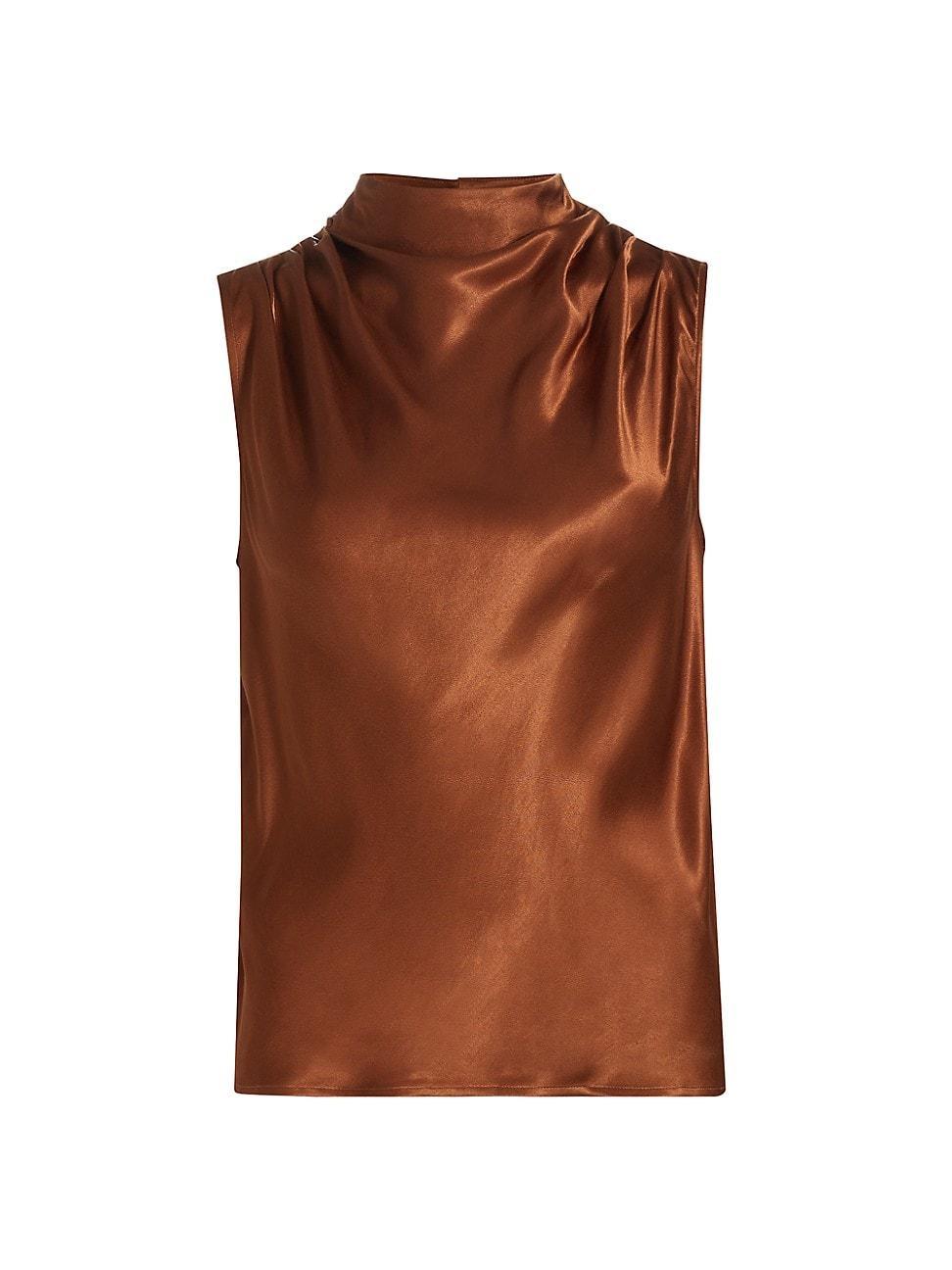 Womens Kaleen Satin Crepe Mockneck Top Product Image