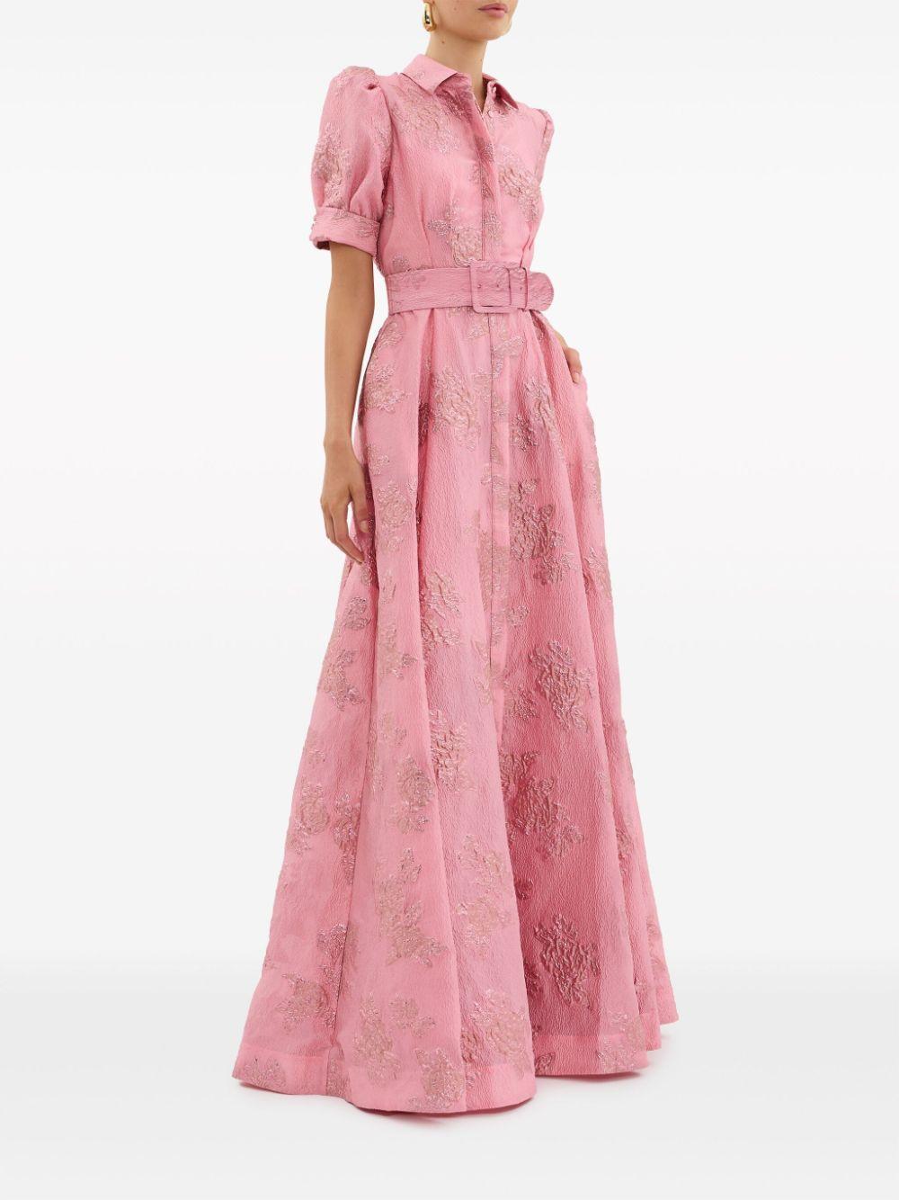 Annette floral-brocade gown Product Image