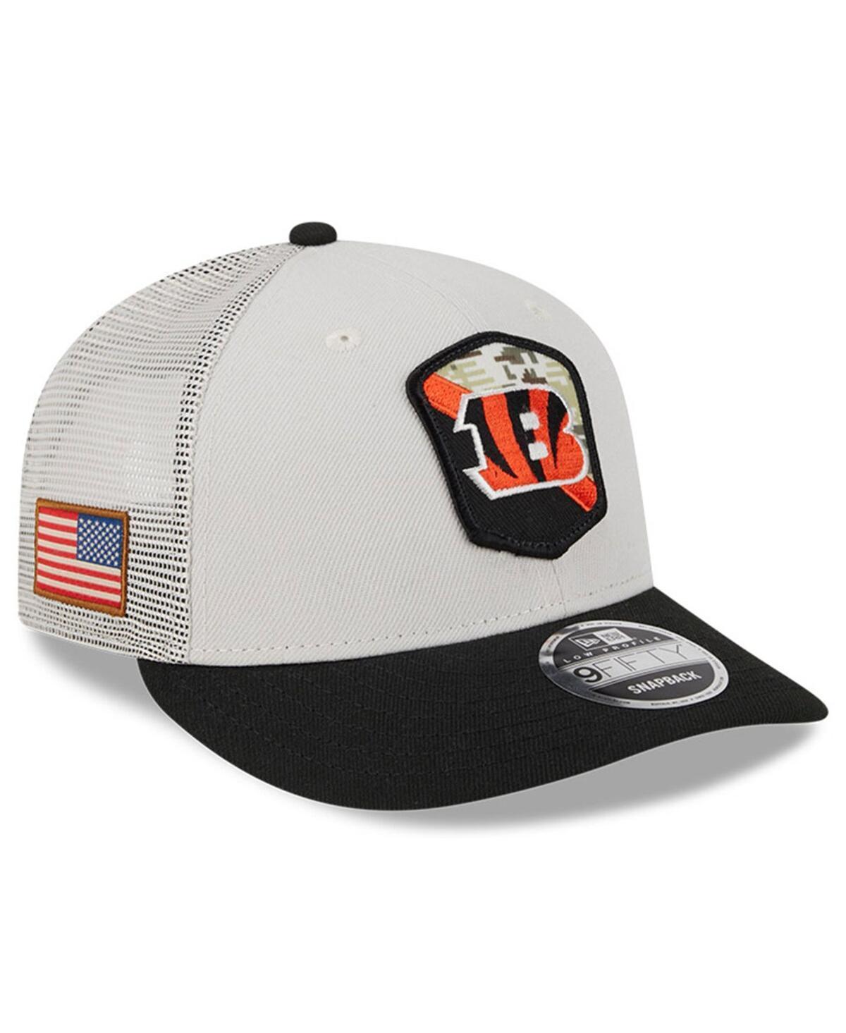 Mens New Era Stone Cincinnati Bengals 2023 Salute To Service Low Profile 9FIFTY Snapback Hat - Stone Product Image