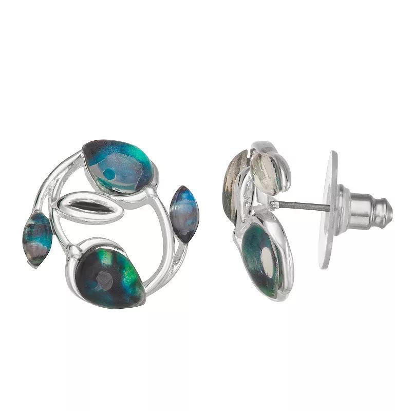 Napier Silver Tone Color Bulbs Post Earrings, Womens, Blue Product Image