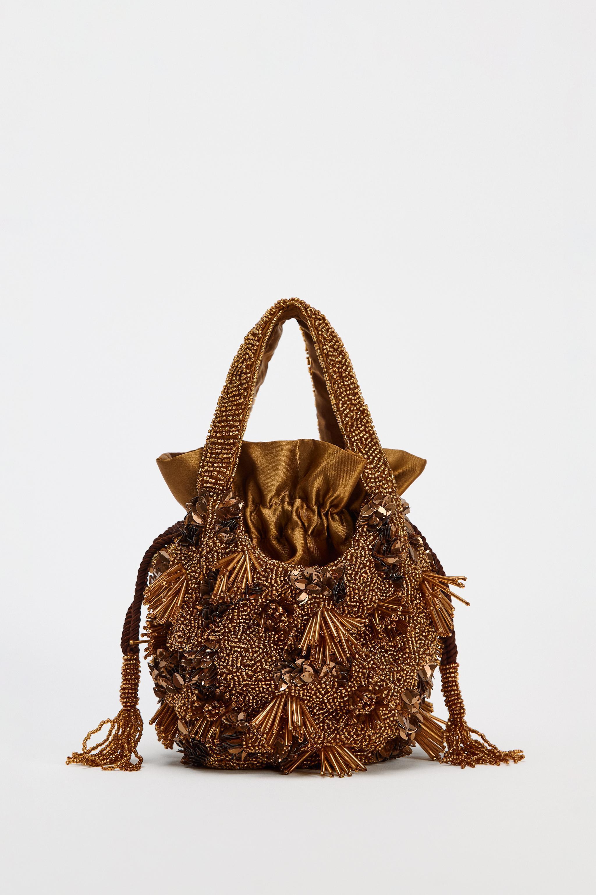 BEADED MINI BUCKET BAG Product Image