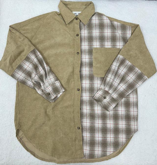 Plaid Button Up Jacket Product Image