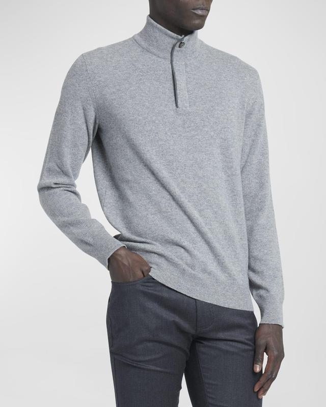 Mens Cashmere Quarter-Zip Sweater Product Image