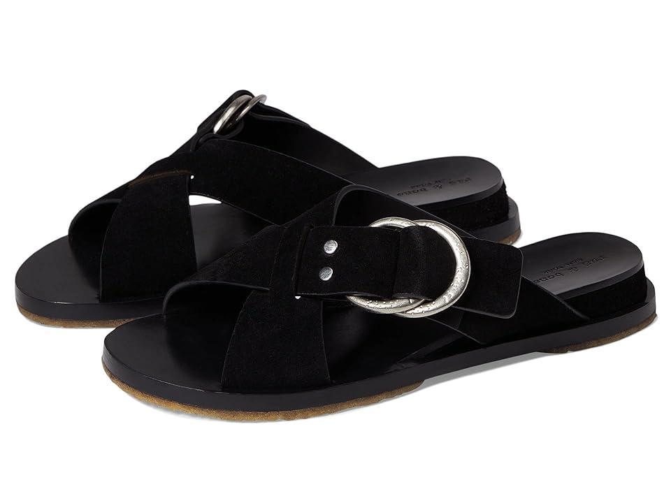 rag & bone Beau Cross Strap Slide Suede) Women's Shoes Product Image