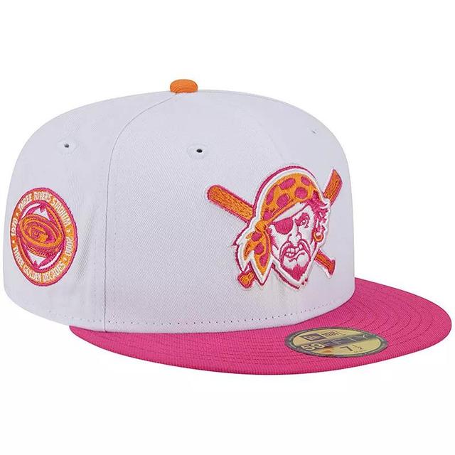 Mens New Era /Pink Pittsburgh Pirates Three Rivers Stadium 59FIFTY Fitted Hat Product Image