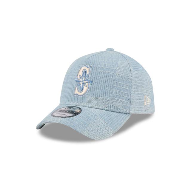 Seattle Mariners Logo Essentials Denim 9FORTY A-Frame Snapback Hat Male Product Image