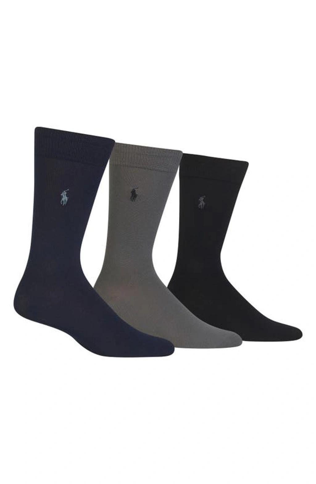 Polo Ralph Lauren Mens 3 Pk. Supersoft Dress Socks Product Image