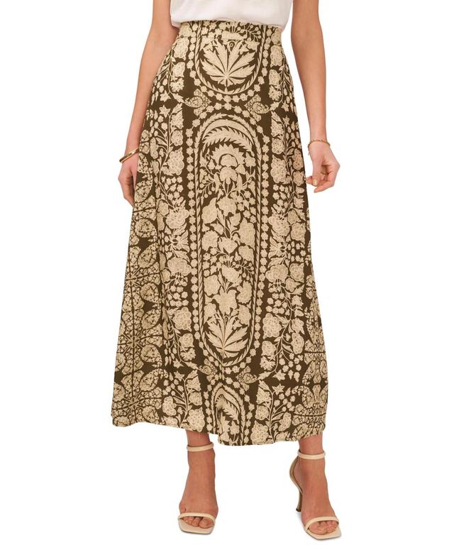 Women's Printed Pull-On A-Line Maxi Skirt Product Image