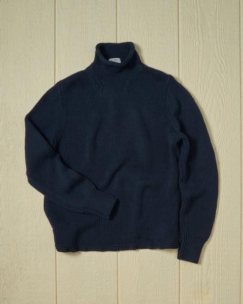 Women's Fisherman's Sweater in Navy Product Image