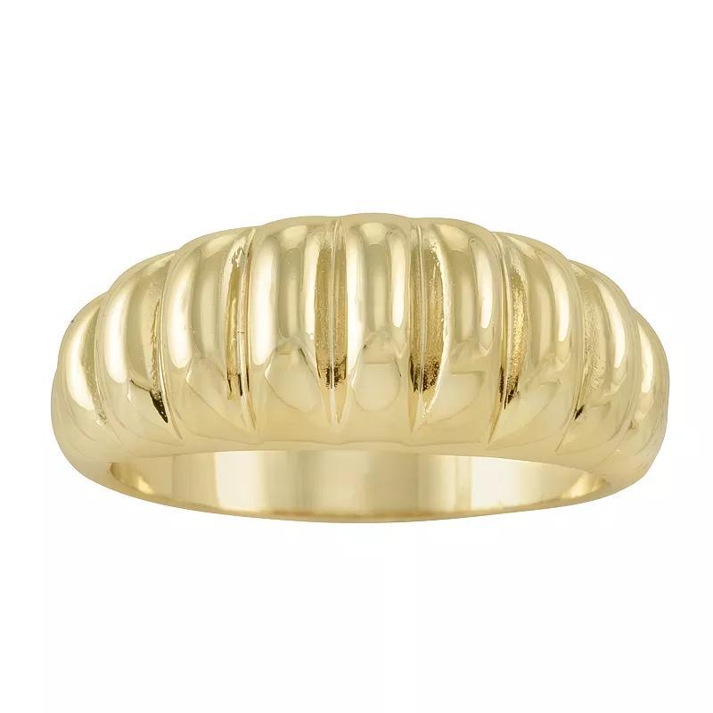 City Luxe Gold Tone Textured Tapered Ring, Womens product image