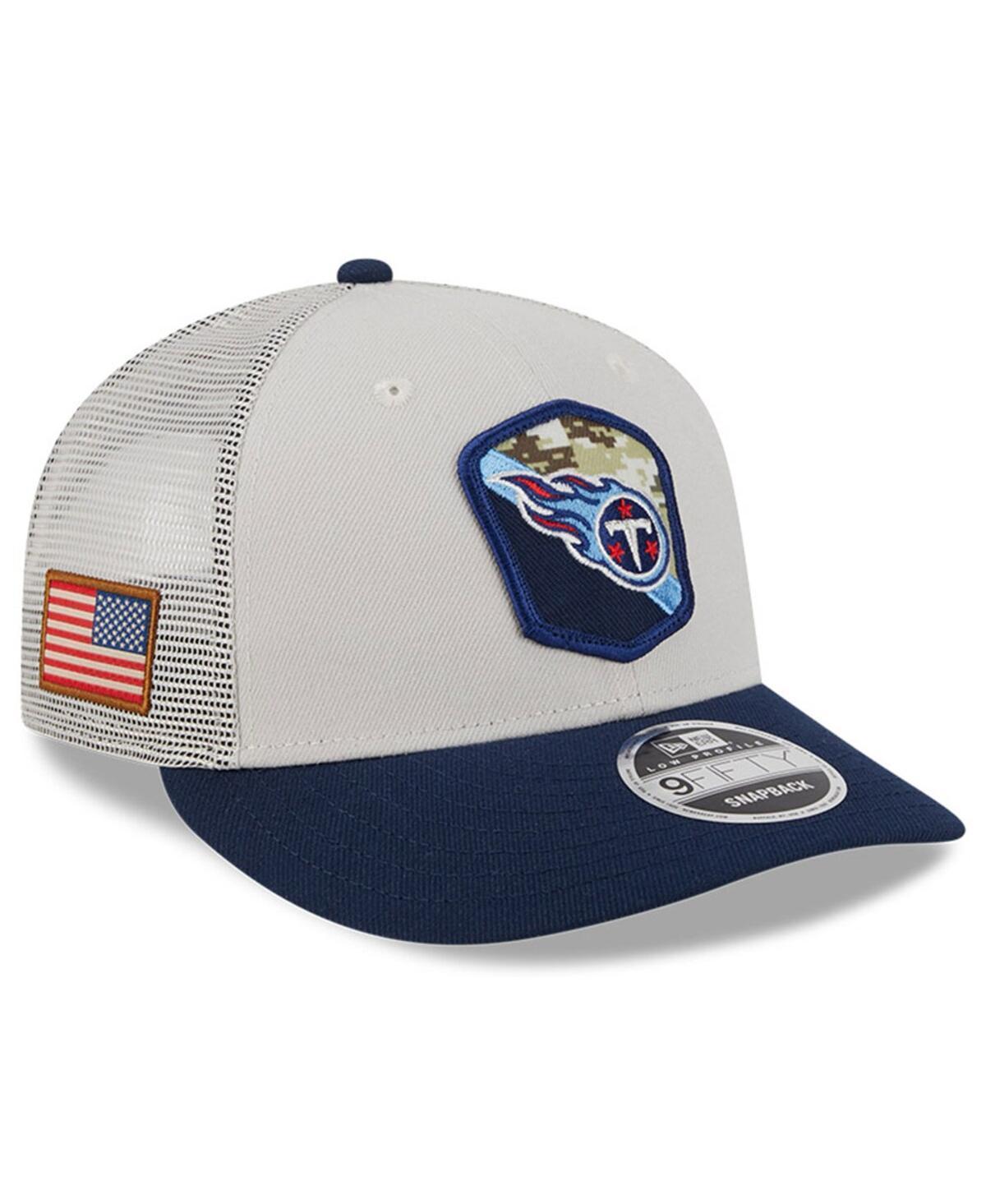 Mens New Era Stone Tennessee Titans 2023 Salute To Service Low Profile 9FIFTY Snapback Hat - Stone Product Image