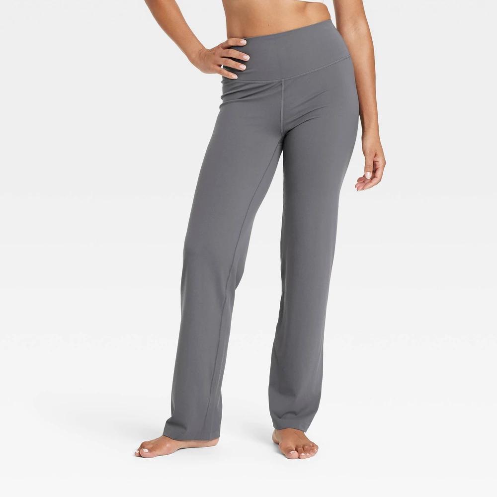 Womens Everyday Soft High-Rise Straight Leg Pants - All In Motion Dark M Product Image