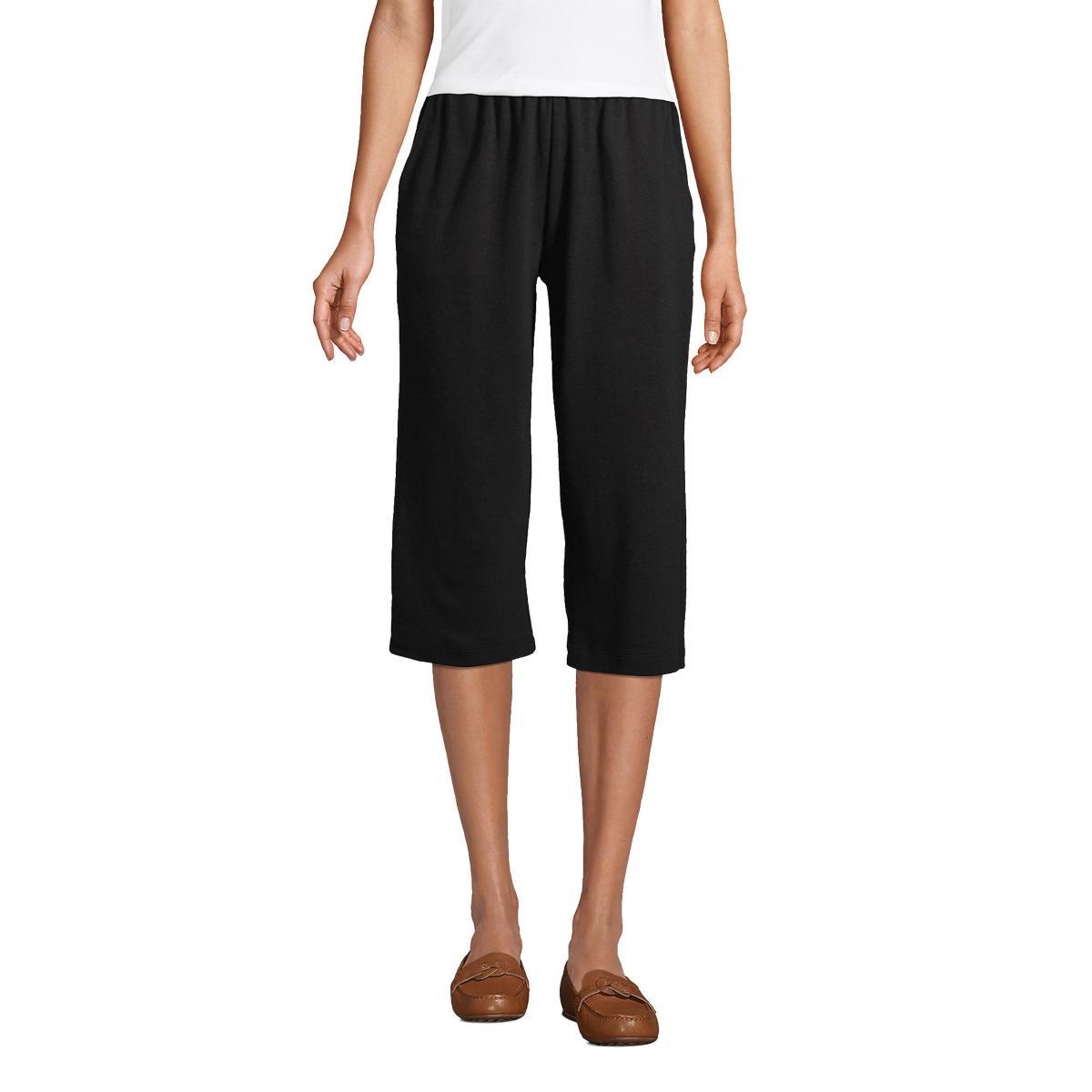 Womens Lands End Sport High Waist Pull-On Capri Pants Blue Product Image