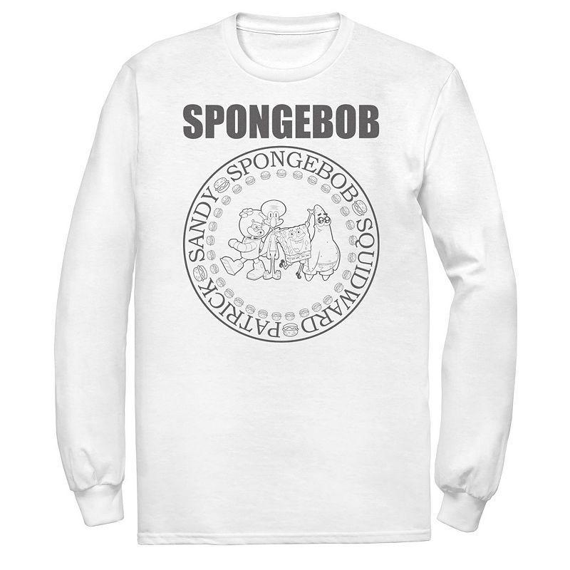 Mens Spongebob And Friends Circle Portrait Logo Long Sleeve Tee Product Image