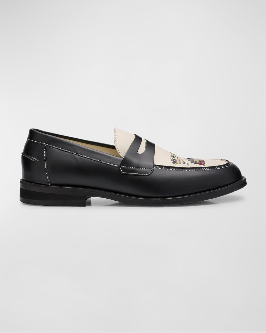 Men's Wilde Vegas Strip Leather Penny Loafers Product Image