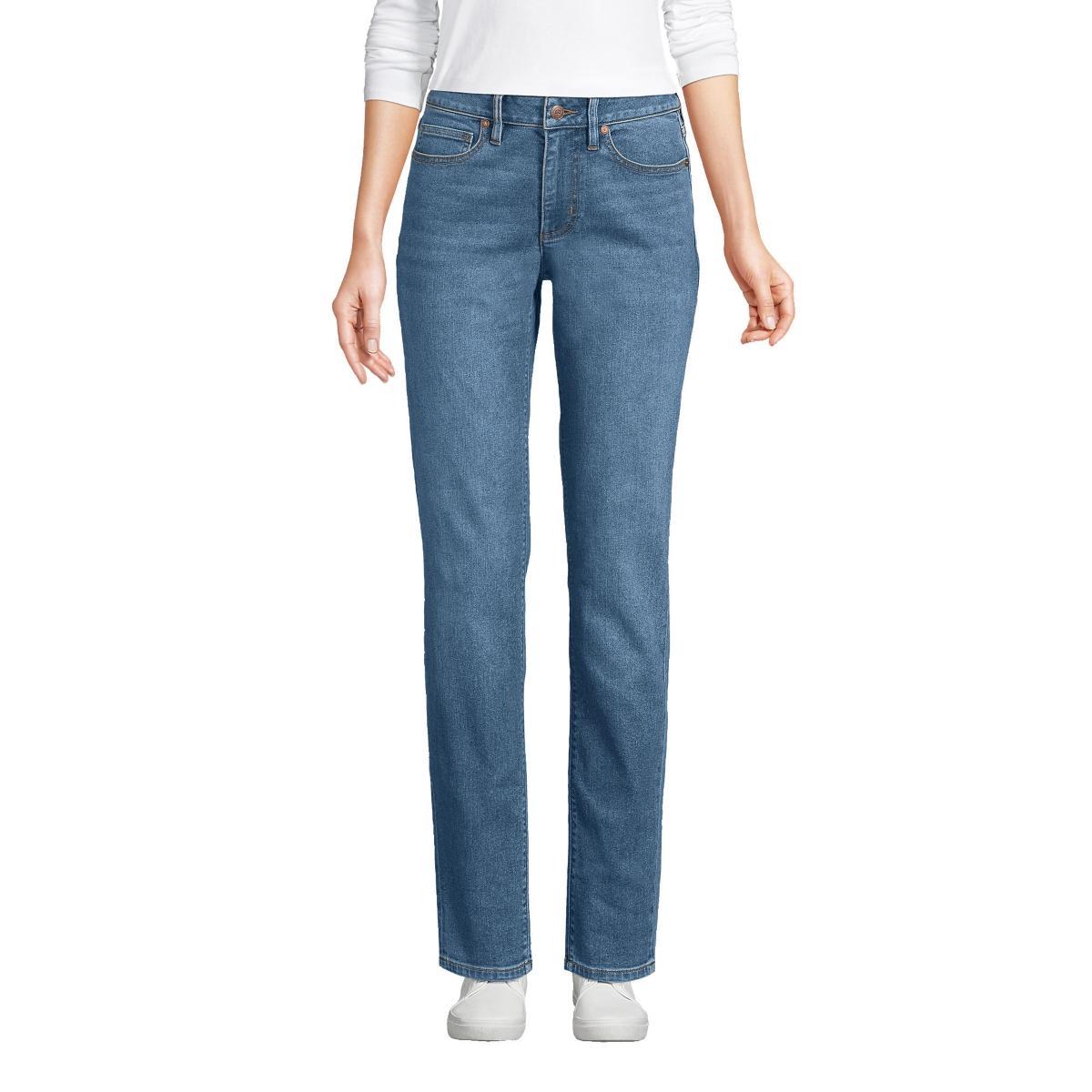 Womens Lands End Mid-Rise Boyfriend Jeans Product Image