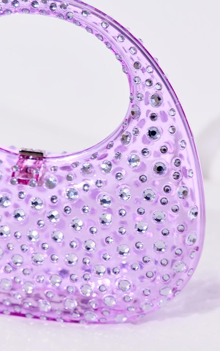 Lilac Diamante Curved Mini Grab Bag Product Image