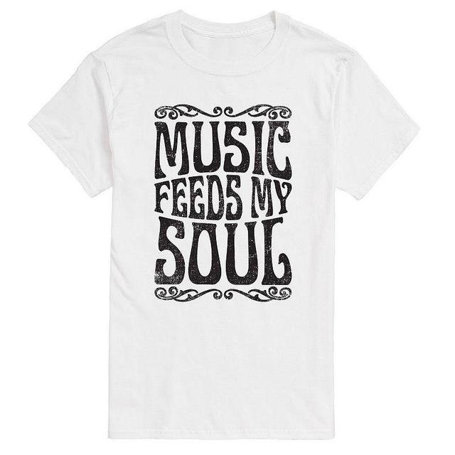 Big & Tall Music Feeds My Soul Tee, Mens Product Image