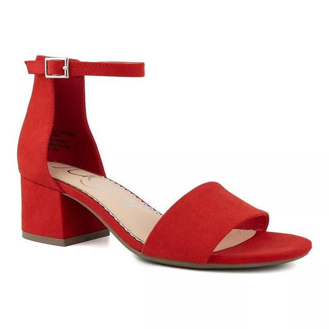 sugar Noelle Womens Block Heel Sandals Red Product Image