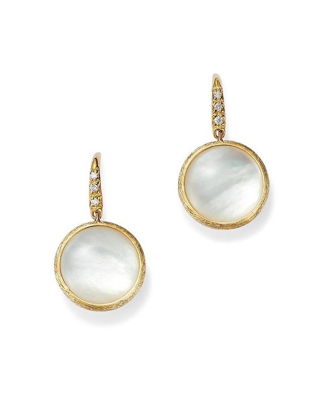 Womens Jaipur Color 18K Yellow Gold, Mother-Of-Pearl & 0.05 TCW Diamond Drop Earrings Product Image