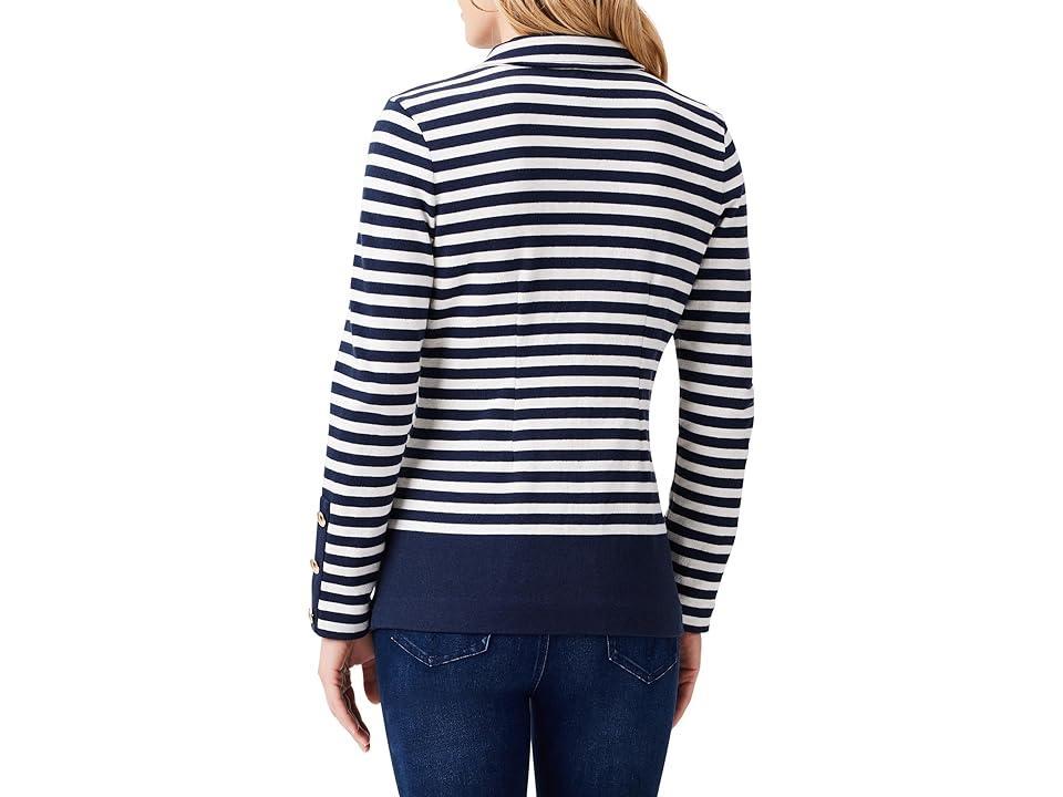 NIC+ZOE Striped City Charm Knit Blazer (Indigo Multi 1) Women's Jacket Product Image