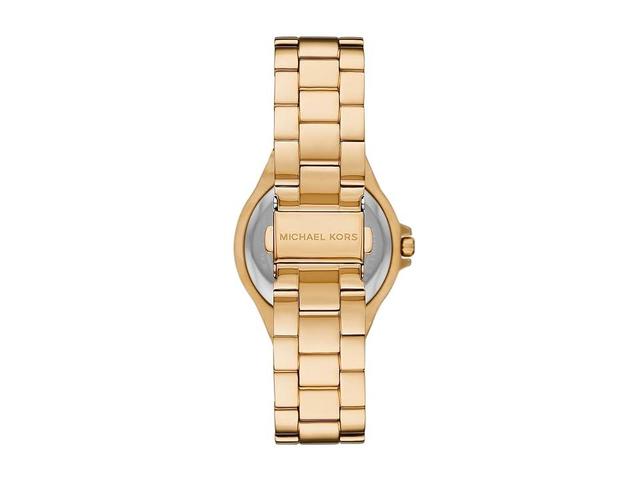 Michael Kors Womens Lennox Three-Hand Gold Tone Stainless Steel Bracelet Watch Product Image