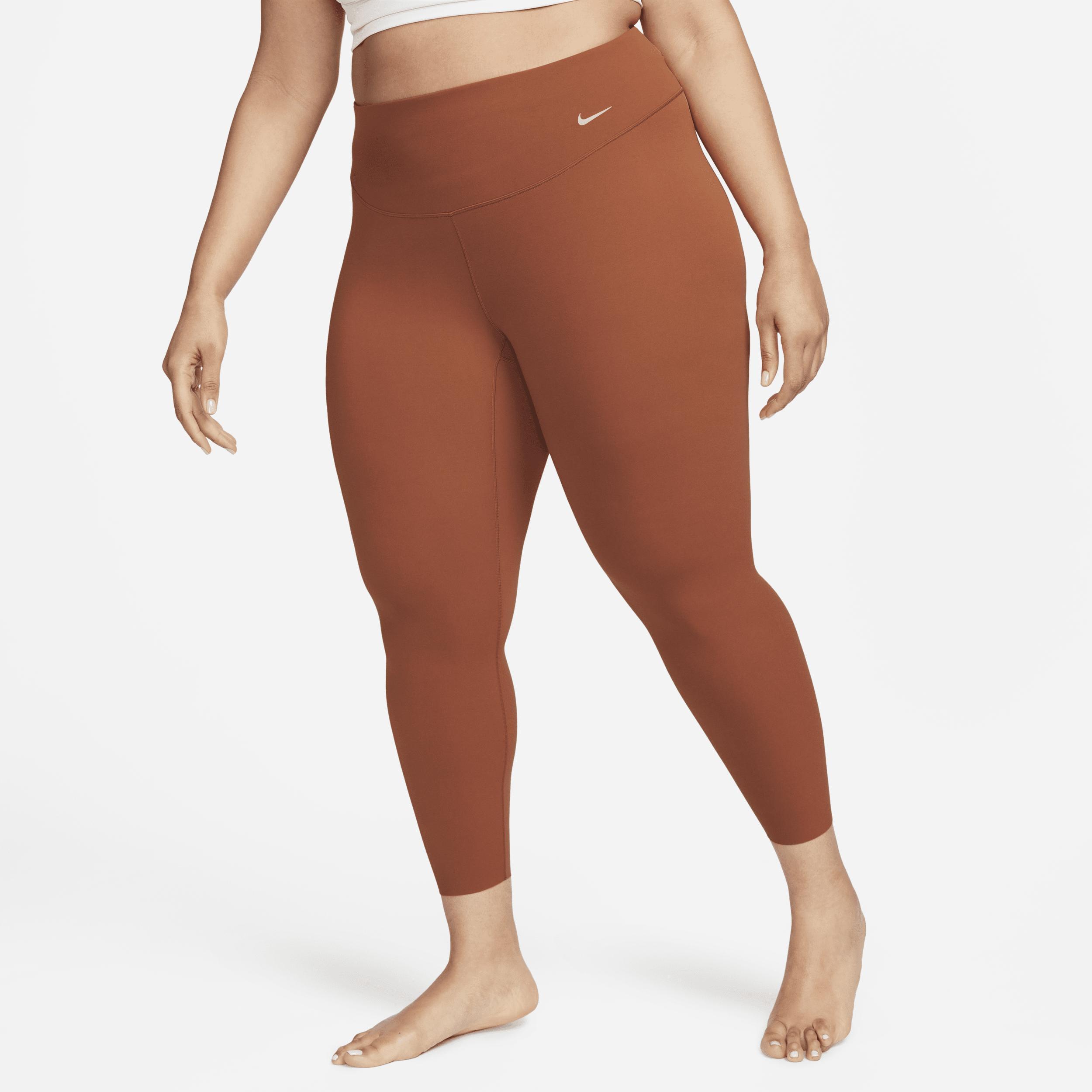 Nike Women's Zenvy Gentle-Support High-Waisted 7/8 Leggings (Plus Size) in Brown, Size: 2X  Product Image