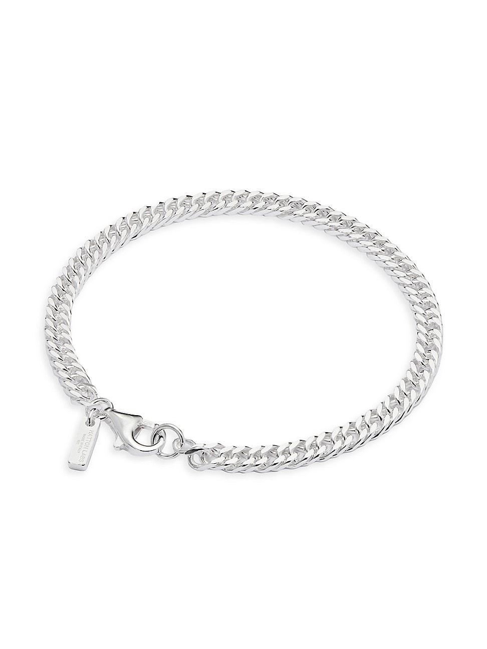 Mens Sterling Silver Mini Cuban Bracelet Product Image