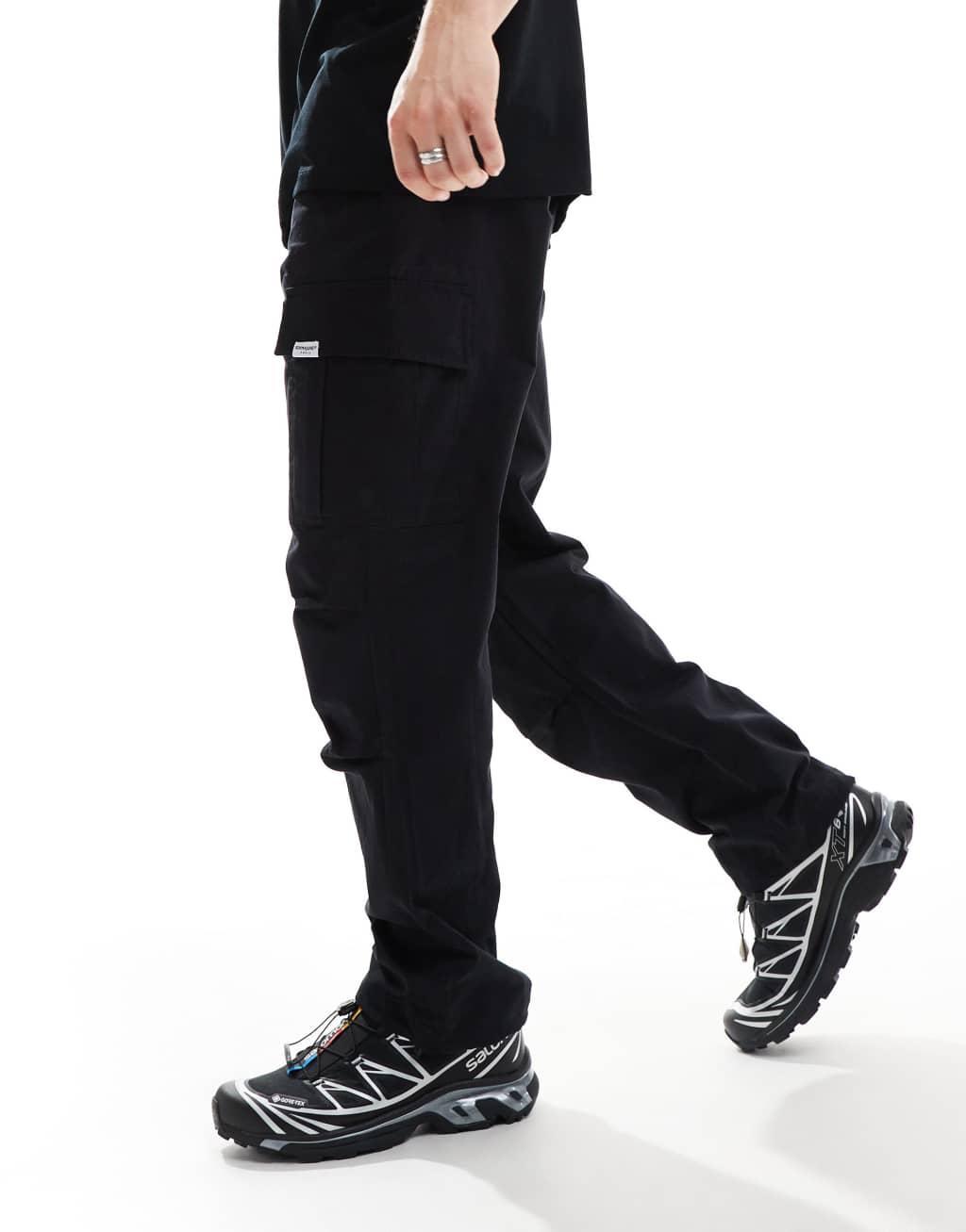 Sixth June cargo pant with large pocket detail in black Product Image