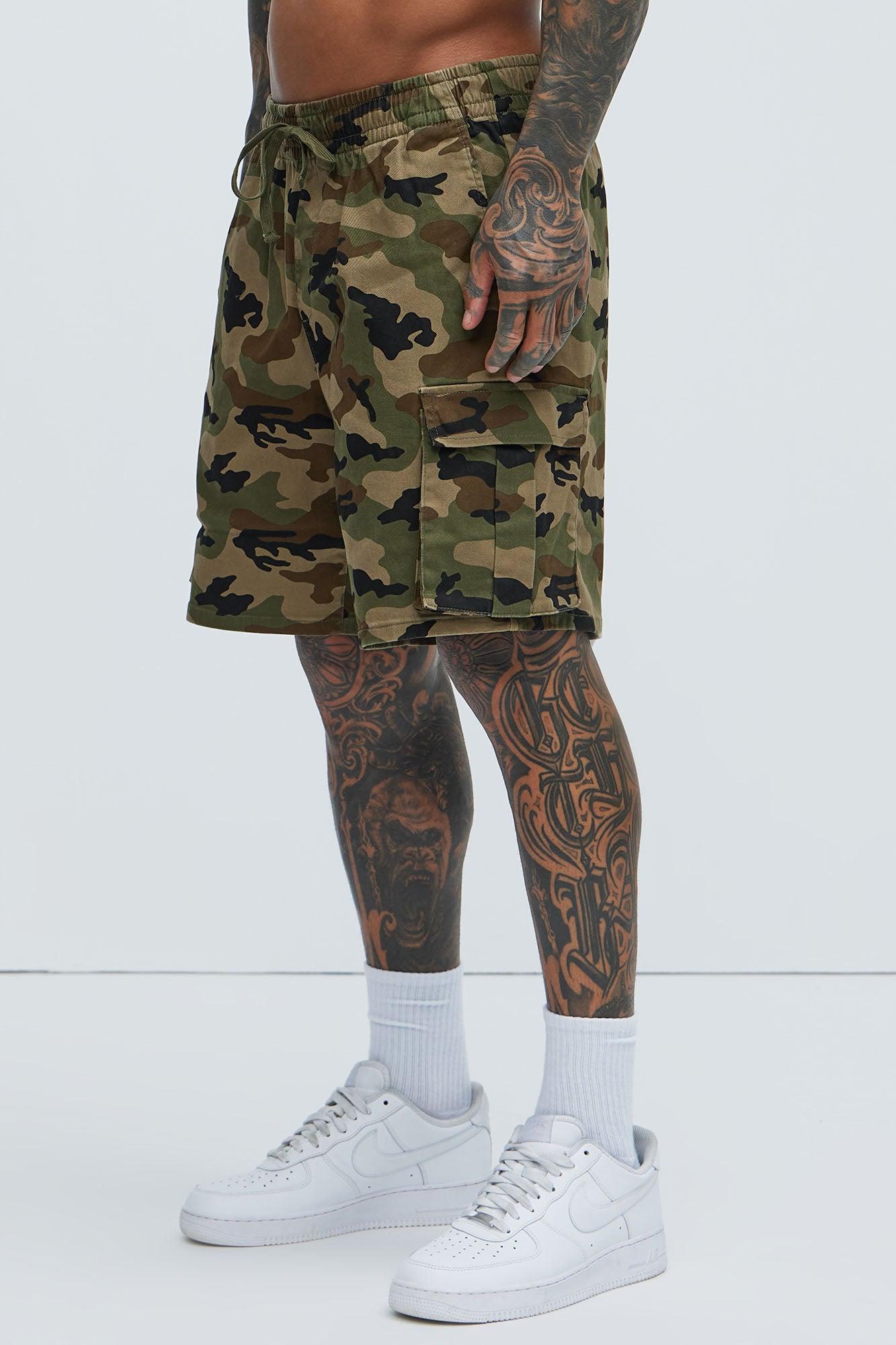 Twill Volley Cargo Shorts - Camouflage Product Image